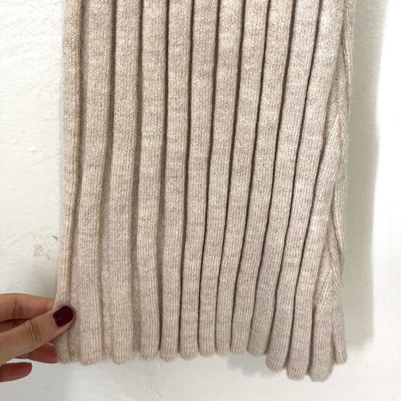 ANINE BING Val Wool Ribbed Knit Flared Pull On Pant in Cream Size M - Picture 8 of 12